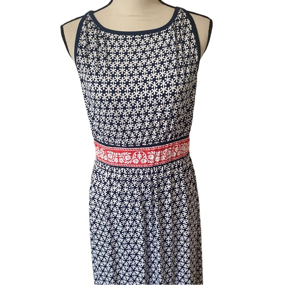 Max Studio Womens Maxi Dress (L) Black/White Red - Picture 2 of 7